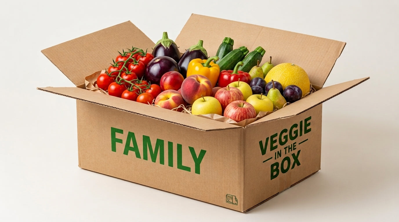 Box Family con frutta e verdura fresca